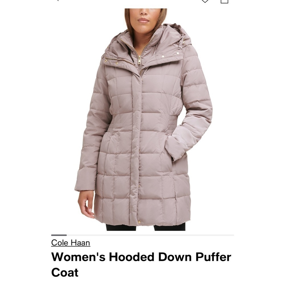 BRAND NEW WITHOUT TAGS-Cole Haan Womens Hooded Down Puffer Coat​​ - Picture 7 of 12